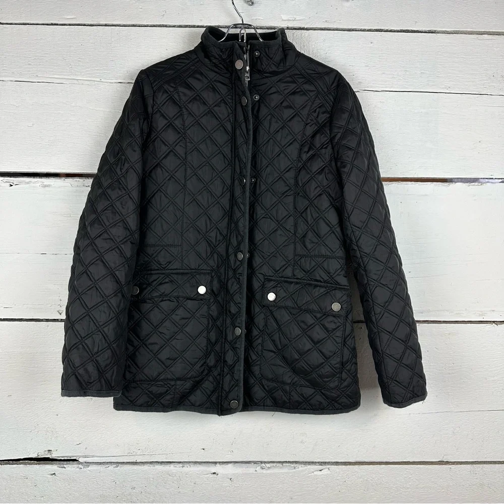 Lucky brand quilted coat black jacket - Picture 2 of 4